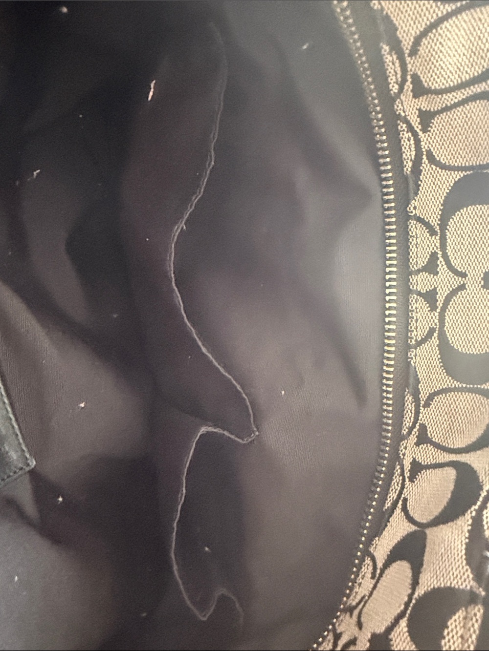 Coach Black and Gray Signature Tote with Leather Straps - Picture 14 of 15